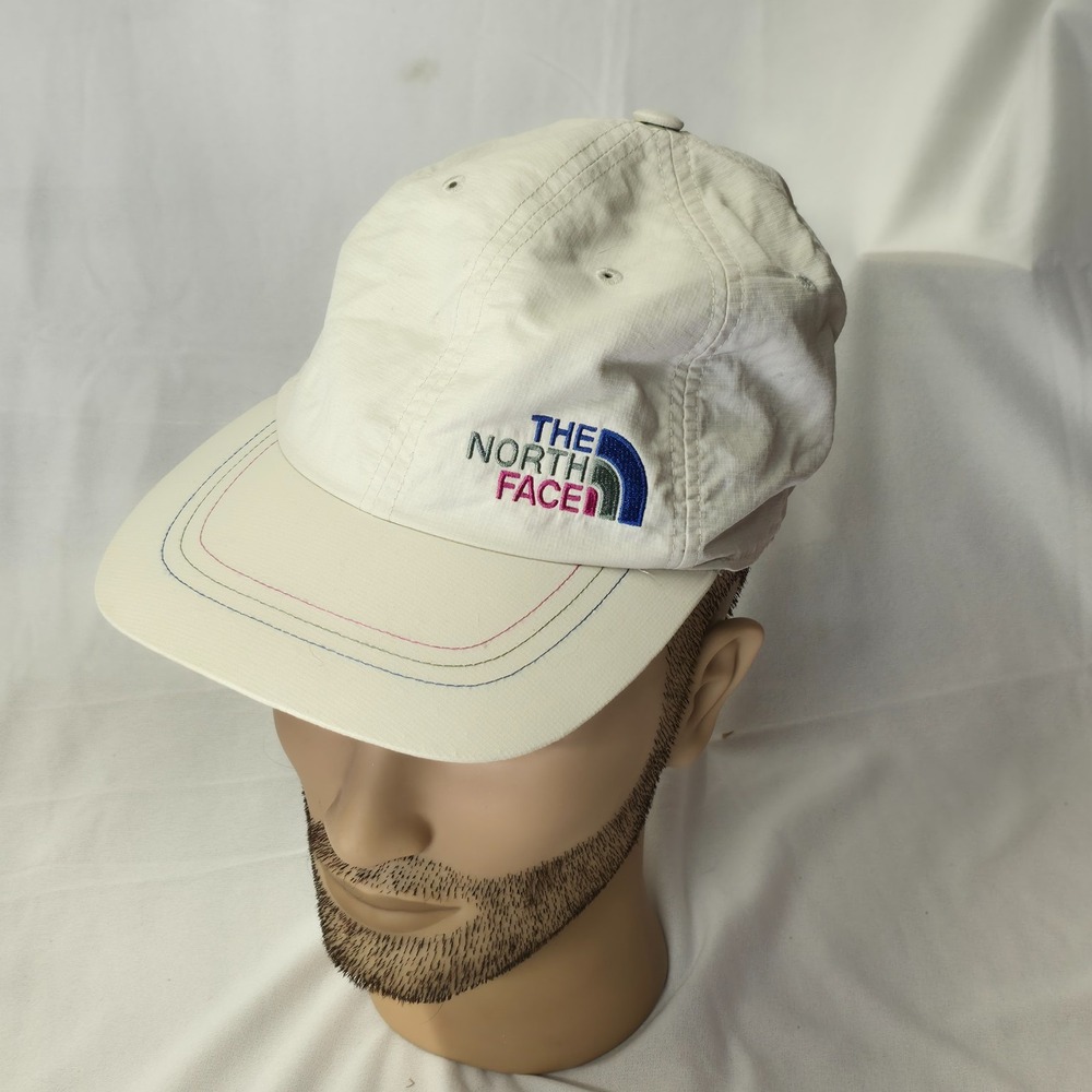 North Face Cream Horizon Unisex Nylon Strapback Ball Cap Size L-XL